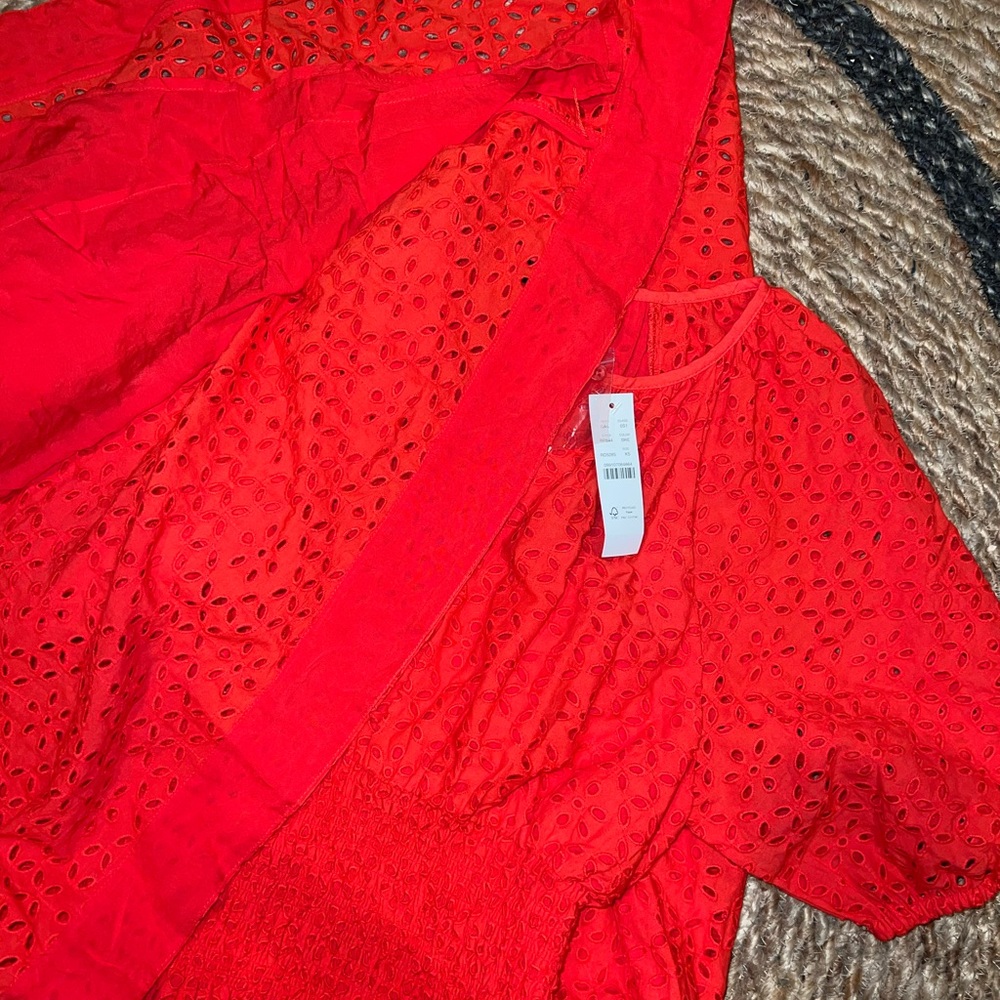 J. Crew Smocked waist midi dress in eyelet - Picture 6 of 9